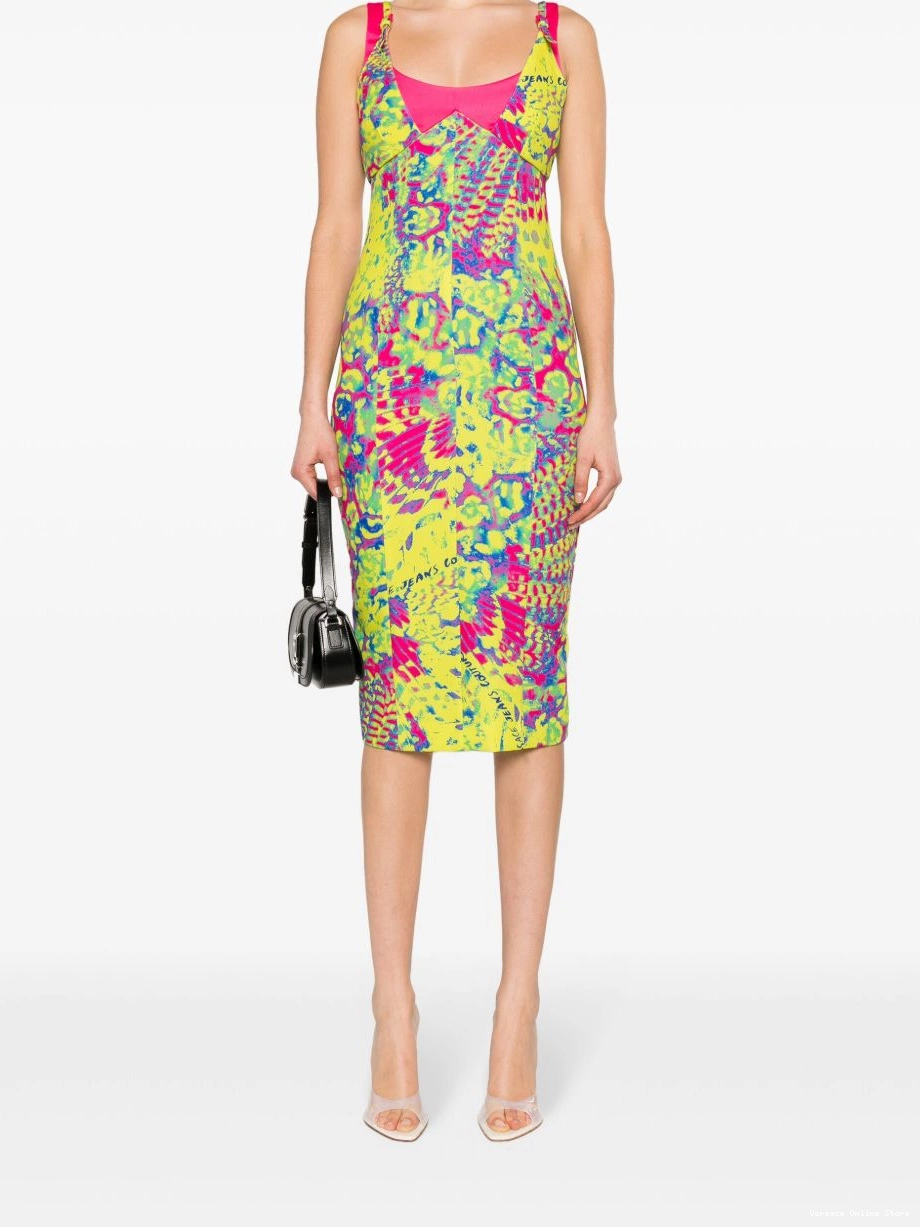 Affordable bodycon dress Animalier Jeans midi Women Couture Versace 0328